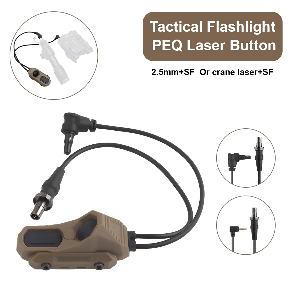 Hunting Scout Light, Tactical Flashlight PEQ Laser Button, AXON Remote Two-Wire Dual Function Pressure Switch SF/2.5/Crane Plug