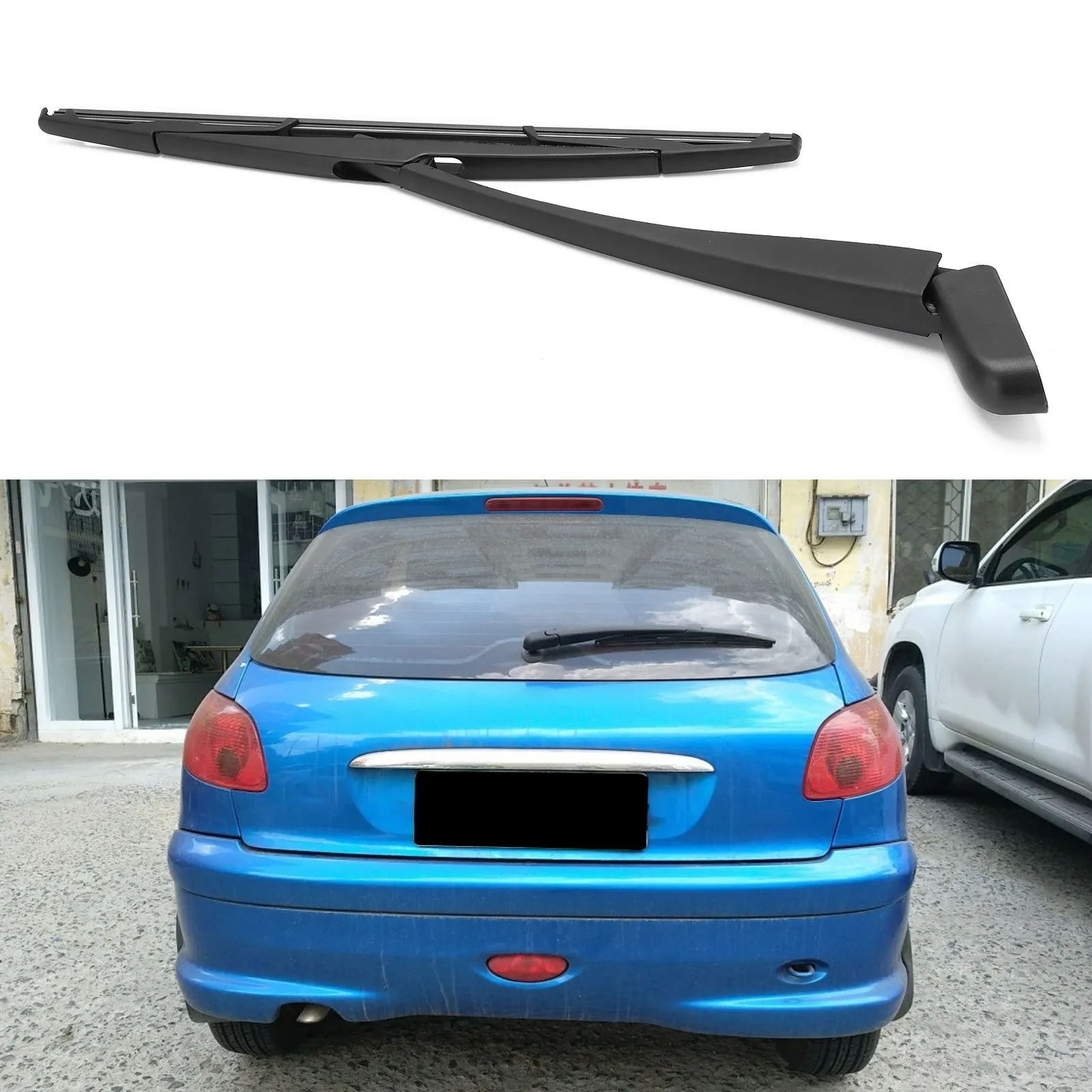 Car Rear Windshield Wiper Arm Blade Set 6429R2 Replacement for Peugeot 106/206/206+