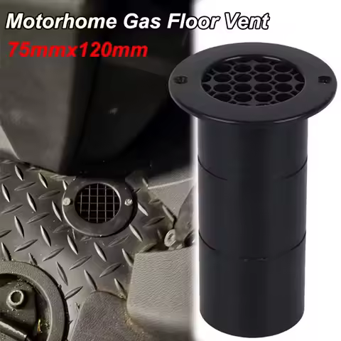 RV Gas Drop Out Round Floor Vent Black Car Floor Gas Exhaust Outlet For Motorhome Caravan Camper Van RV Accessories 75x120mm