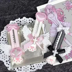 Cat's Claw Angel Wings Cutter Mini Utility Cutter Retractable Letter Opener Portable Cute Opener Paper Cutting Tool