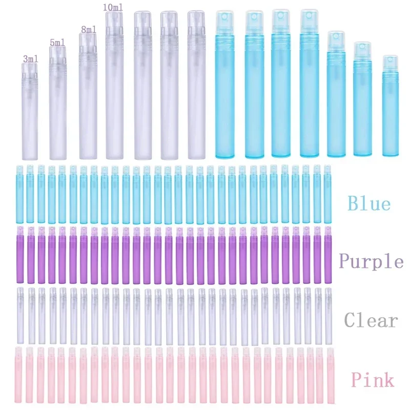 30Pcs 3ml-10ml Empty PP Plastic Pen Spray Bottle Refillable Portable Travel Perfume Sprayer Liquid Nebulizer Container For Toner