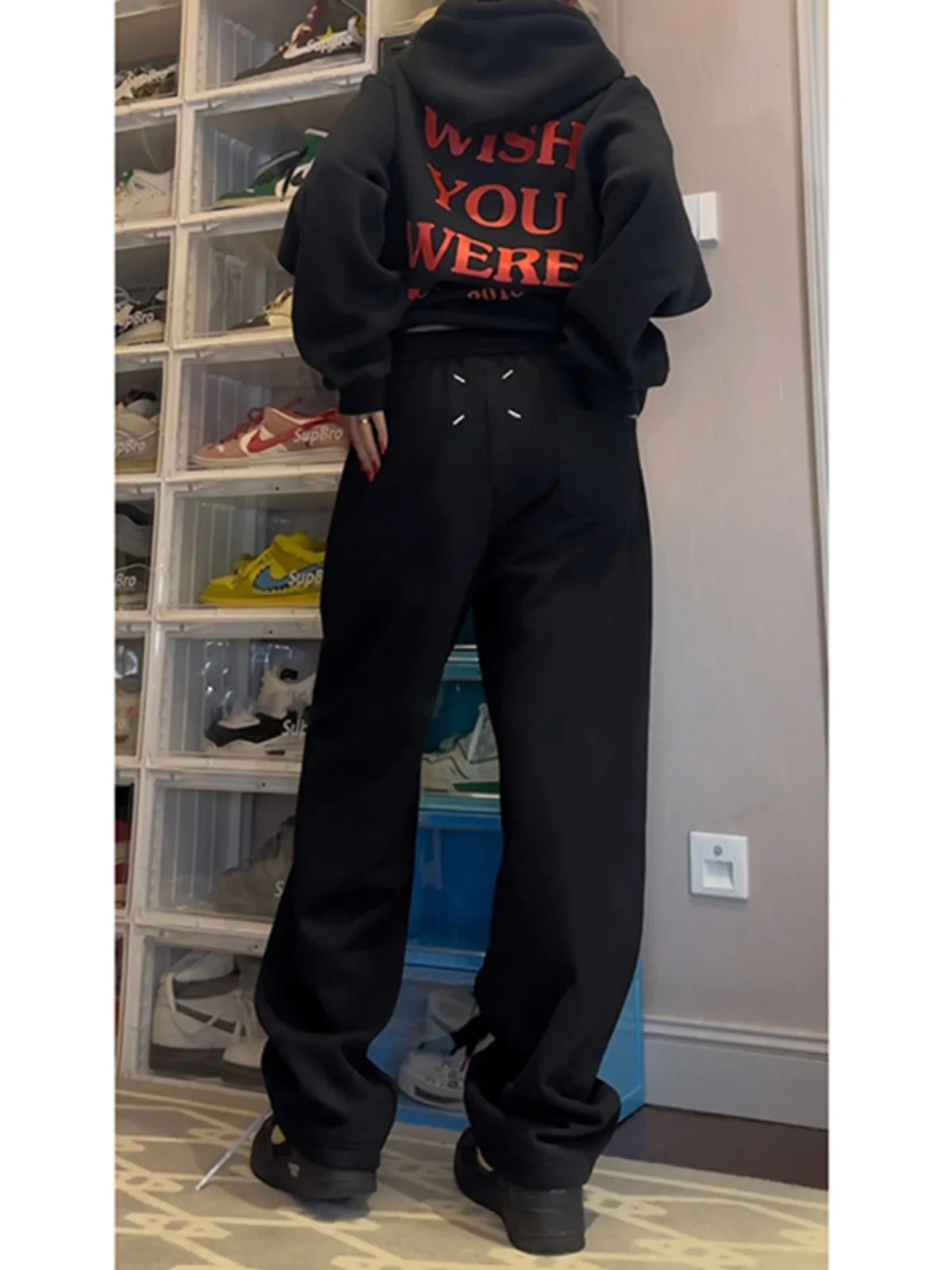 

Мужские широкие брюки в стиле хип-хоп Bla: свободные, прямые, осенне-зимние, стильные и повседневные, для уличной моды