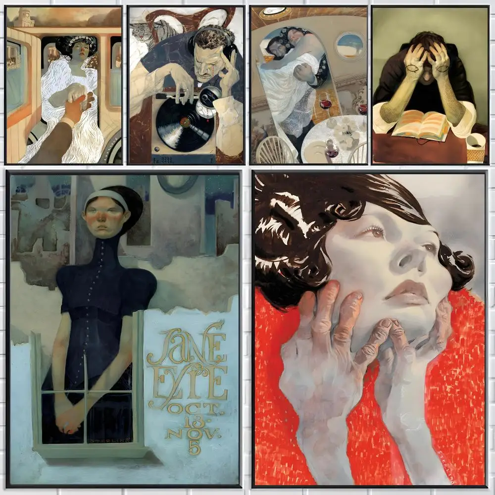 Artist Sterling Hundley Poster Modern Elegant Wall Stickers, Home Decor Poster, Wall Art for Living Room & Dorm