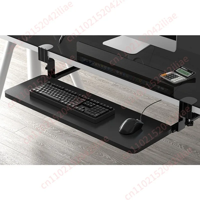 Clamp-On Keyboard Tray Ergonomic Sliding Under Desk Platform Retractable Keyboard Drawer For Computer Desk Office Organizer