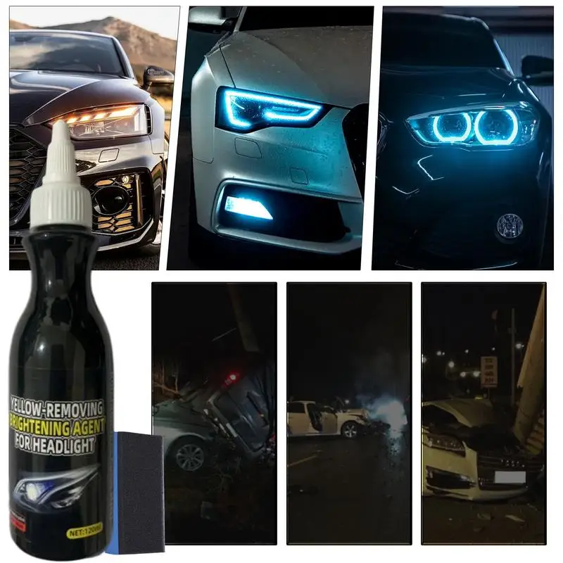 Cairan poles lampu depan mobil, cairan poles penghilang goresan dan perbaikan, pasta pembersih, cairan poles oksidasi 120ml