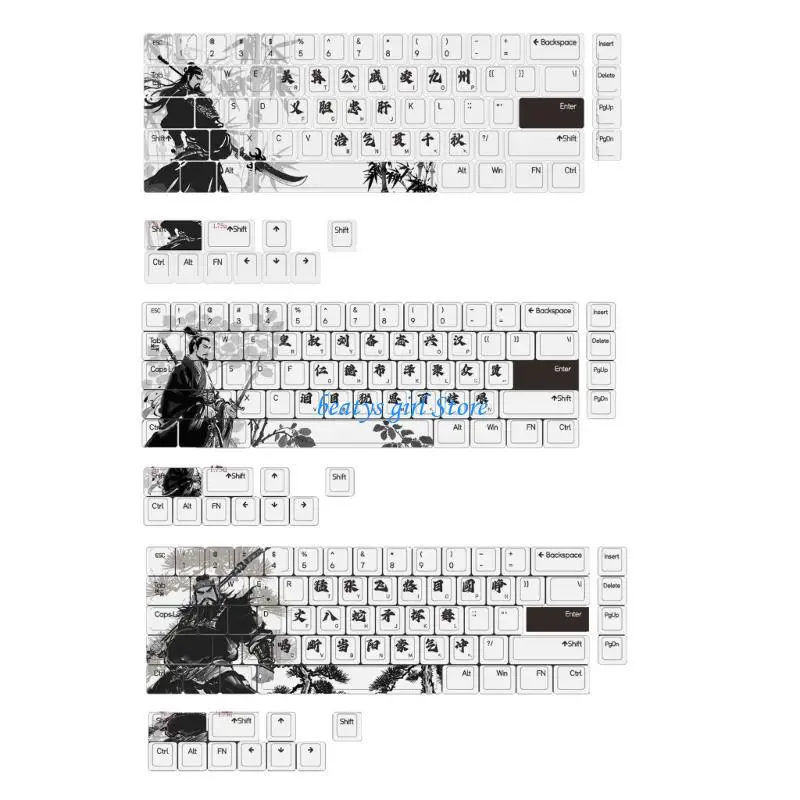 

C7AB PBT 75 Keycaps with Chinese Theme Fade Resistant for Mechanical Keyboards