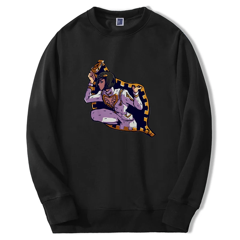 

JOJO's Bizarre Adventure Unisex Hoodie Japan Anime JOJO Printed Men's Sweatshirts Fleece Crewneck Hip Hop Tracksuit Sportswear