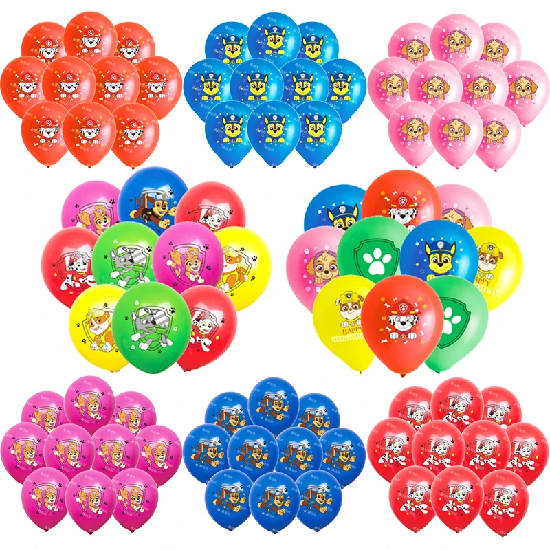 10Pcs Paw Patrol Latex Balloon Set Party Supplies Boy GirlBirthday Party Baby Shower Party Decorations Kid Toys Classic Toys