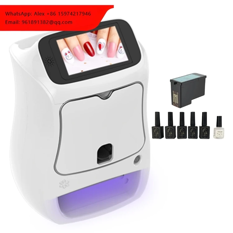 

2024 Portable Automatic Nail Painting Machine 3D Digital Nails Art Printer Electric Power Supply Polish Printer For DIY Nail Art