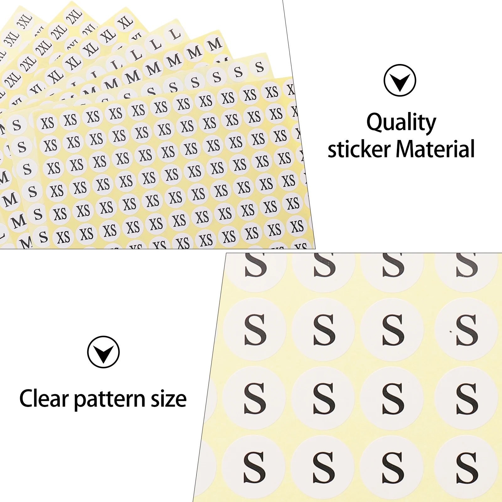 

6 Packs Stickers Size Stickers Self Adhesive Clothing Size Labels S M L XL XXL XXXL Clothing Labels Folder Tag