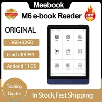 Original Meebook M6 E-book Reader 6 inch E-ink 300PPI Screen Ereader with Dual Color Frontlight 3G/32GB Android 11 EBook Reader