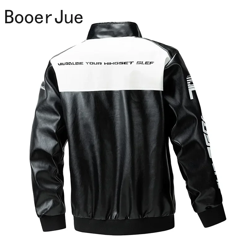 Racing Motorcoss Jacket Men Women Motorbike Clothing Waterproof PU Leather Jacket Fashion Cycling Jackets Men Motorcycle Wear