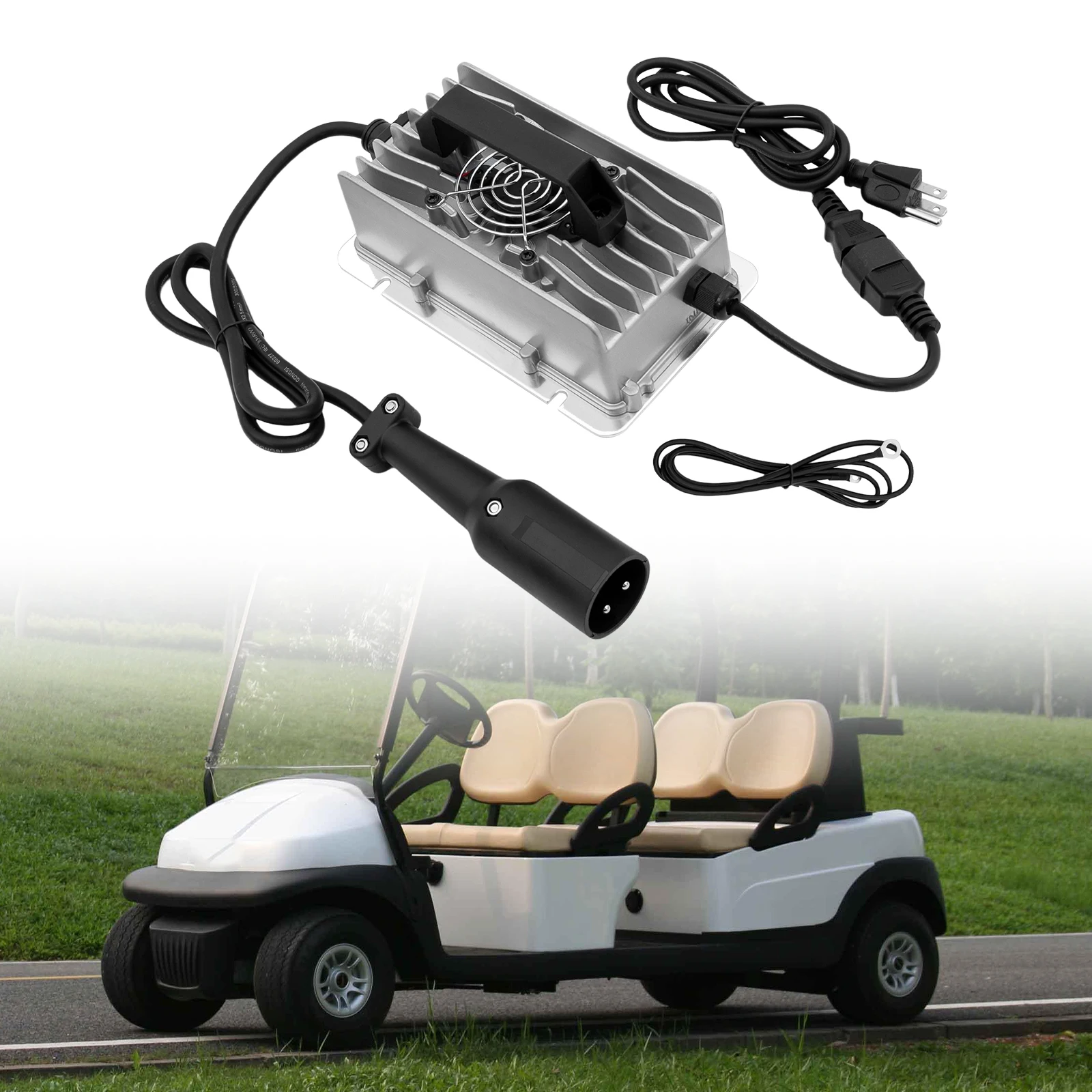 

750W 48Volt 15AMP Aluminum Alloy and Plastic Golf Cart Battery Charger for Electric Wheelchairs and Golf Carts