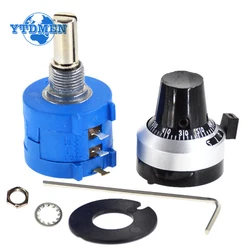 1 Set Potentiometer 3590S Multiturn potentiometer with knob Kit 10K 100R 200R 500R 1K 2K 5K 20K 50K 100K ohm