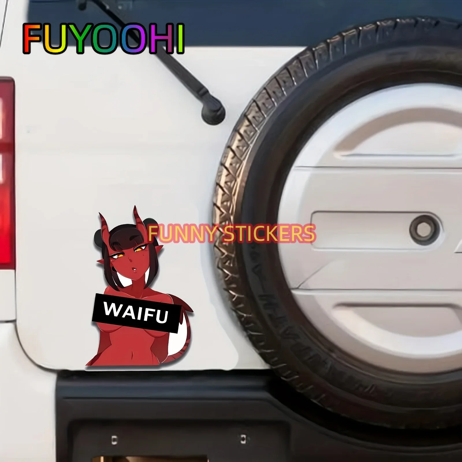 FUYOOHI Demon Sister,Waterproof Vinyl Sticker, Suitable for All Vehicles, Motorcycles, Helmets, Notebook Stickers