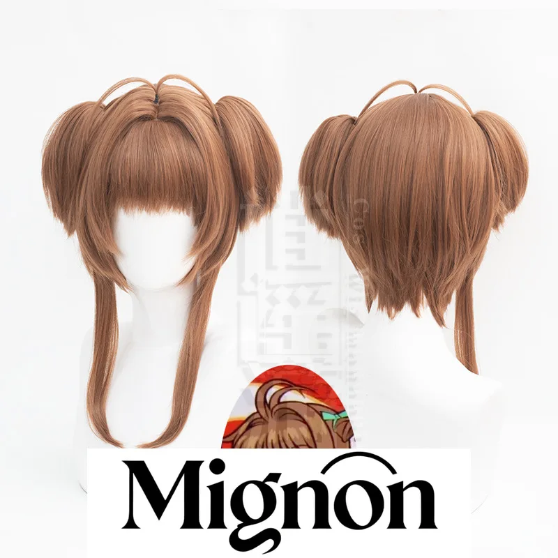 

Cardcaptor Sakura Kinomoto Sakura Cosplay Wig Tiger Clip Twin Tails Bangs Halloween Gift