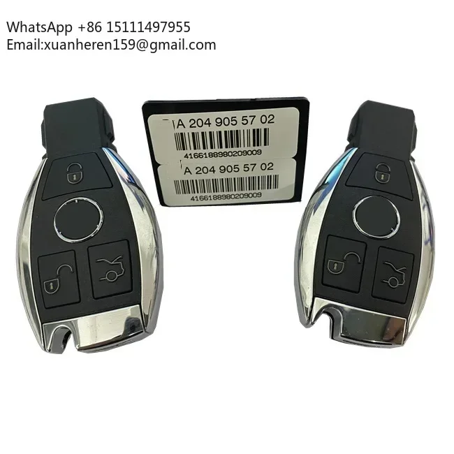 CN002061 OEM 2x New Original Key for Benz with FBS3 System Keyless Go 434mhz FCC A204 905 57 02 Key FOB Part Number K6905183
