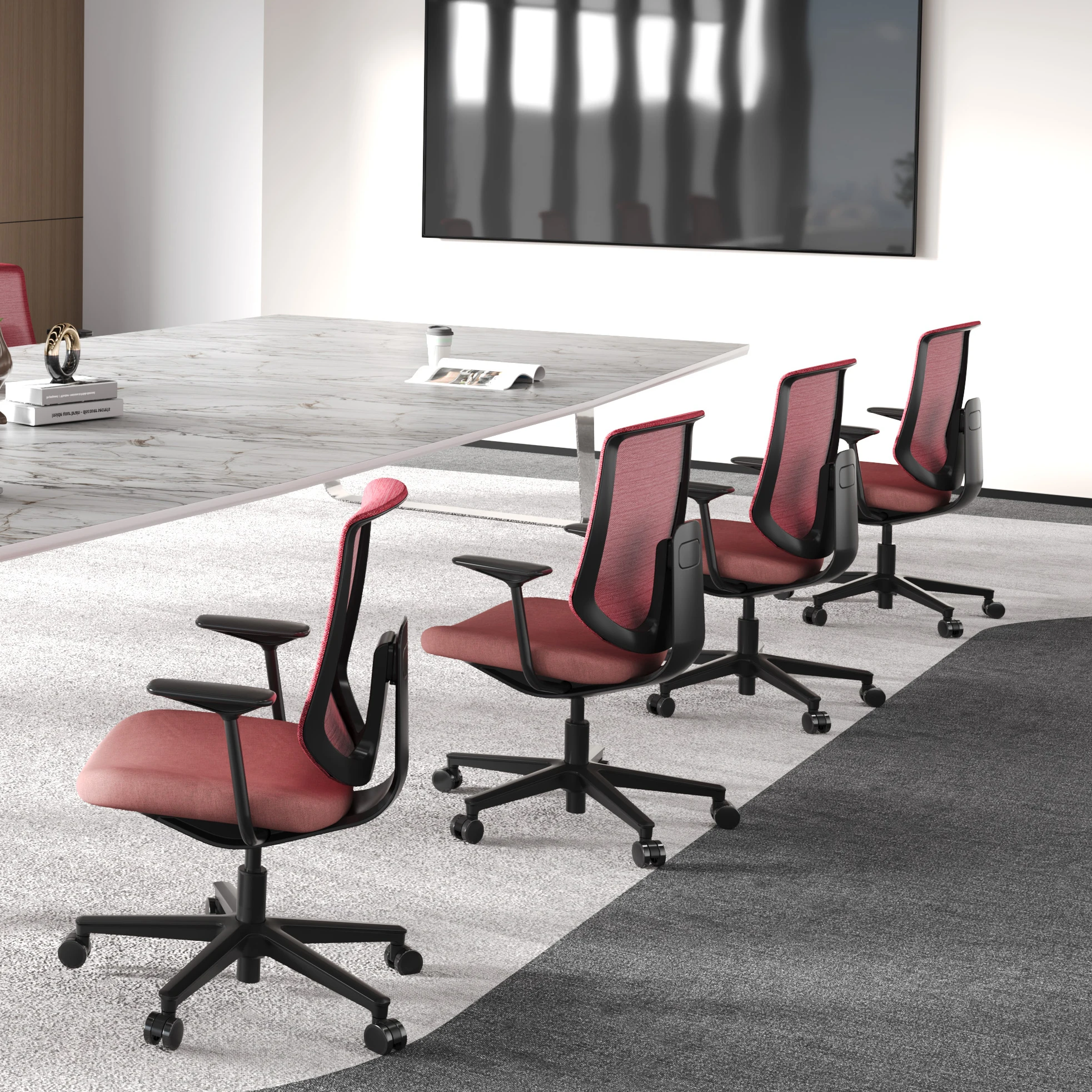 Luxury Adjustable Back Executive Office Chair Modern Design Ergonomic Swivel Manager Mesh Workstation Chair With Lumbar Support