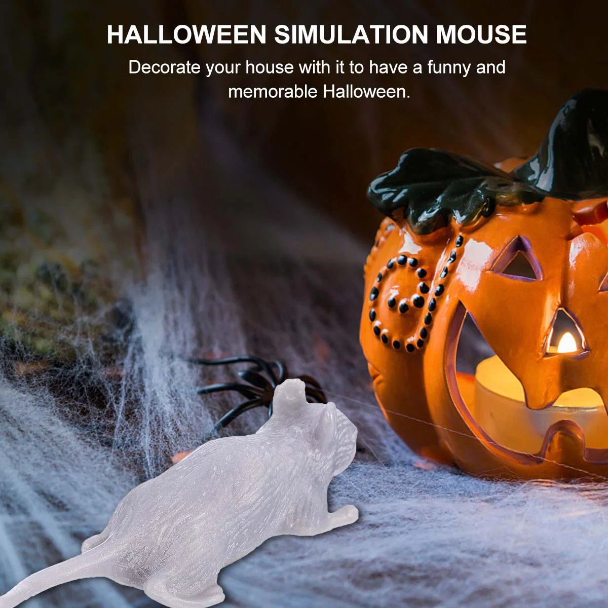 10-delig Halloween-speelgoed Simulatie Muis Lastig Zacht Rubber Prank Enge Rat Realistisch