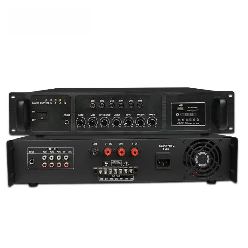 

800W Professional Power Amplifier Power Mixer Amplifier With Mixer Music & Voice Features For Conference Halls & Factories