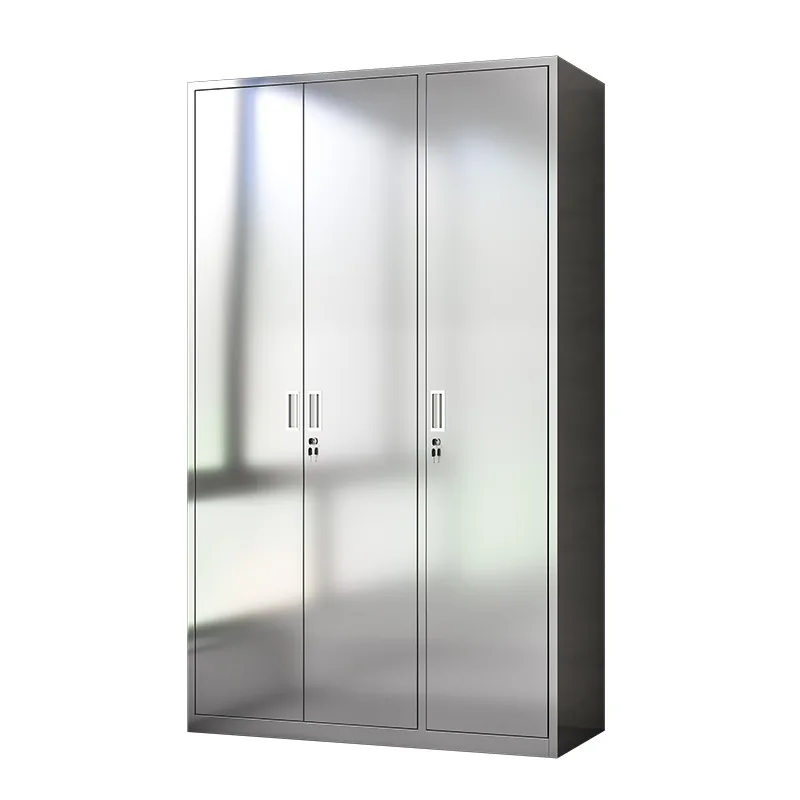 Customized 304 stainless steel wardrobe household bedroom balcony sunscreen waterproof metal locker sundries storage cabinet