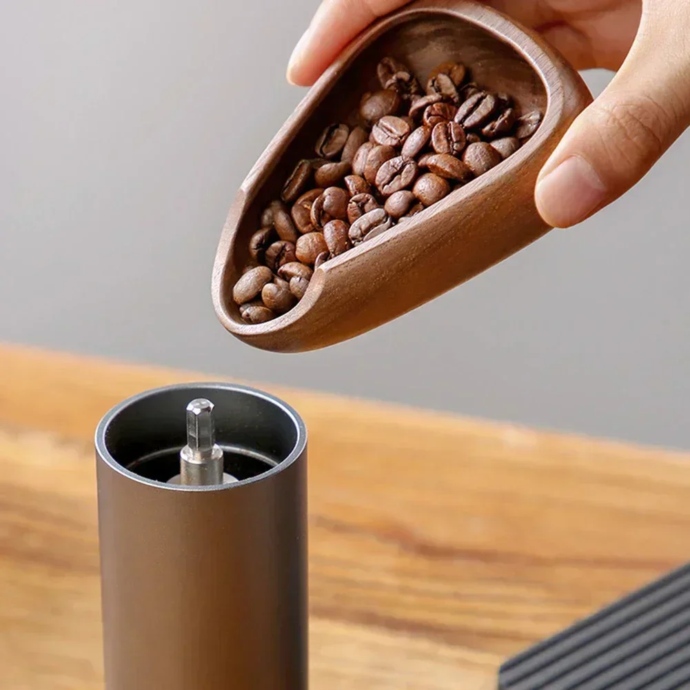 Coffee Beans Dose Trays Solid Wood Walnut Bean Shovel Scoops Measure Tea Separator Vessel Espresso Kitchen Tools  Dosing Cup