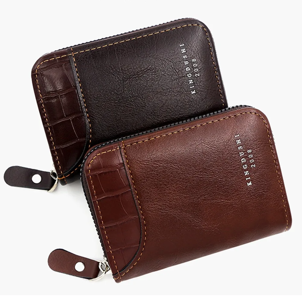 

Simple Stone Pattern PU Card Holder Vintage 11 Card Slots Male Coin Purse Large Capacity Solid Color Organ Card Case Business