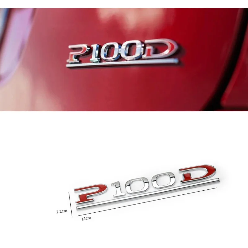 P75D P85D P90D P100D Underline ABS Letters Emblem for Tesla Model 3 Model X Model S Car Styling Trunk Badge Sticker Red Black