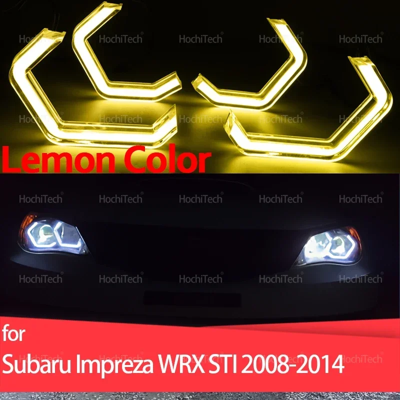 

Ultra Bright Crystal Lemon Yellow Color M4 Style Led Angel Eyes Rings Day Light Accessories for Subaru Impreza WRX STI 2008-2014
