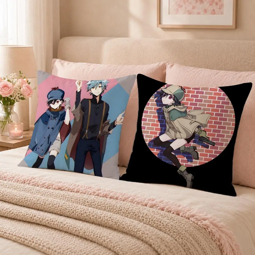 Popular Anime I-ID: InvadedS Cushion Cover Double-Sided Printed Pillow Cover Hypoallergenic Dust-Mite Proof