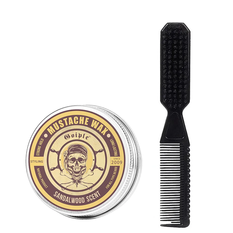 GOIPLE Sandalwood Scent Beard wax for Men Mustache Treatment Products Facial Hair Care Butter for Softening and Smoothing Beards