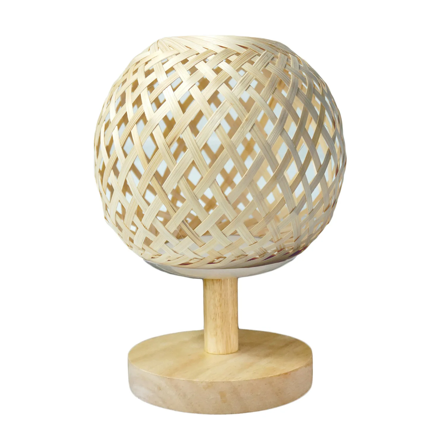 

Creative simple small table lamp handmade bamboo lampshade study bedroom table decorative atmosphere romantic lamps.