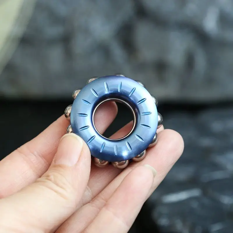 Creative Stainless Steel Prayer Bead Ring EDC Spinner Mechanical Click Coin Compact Pocket Toy Nice Sound Anxiety Relief
