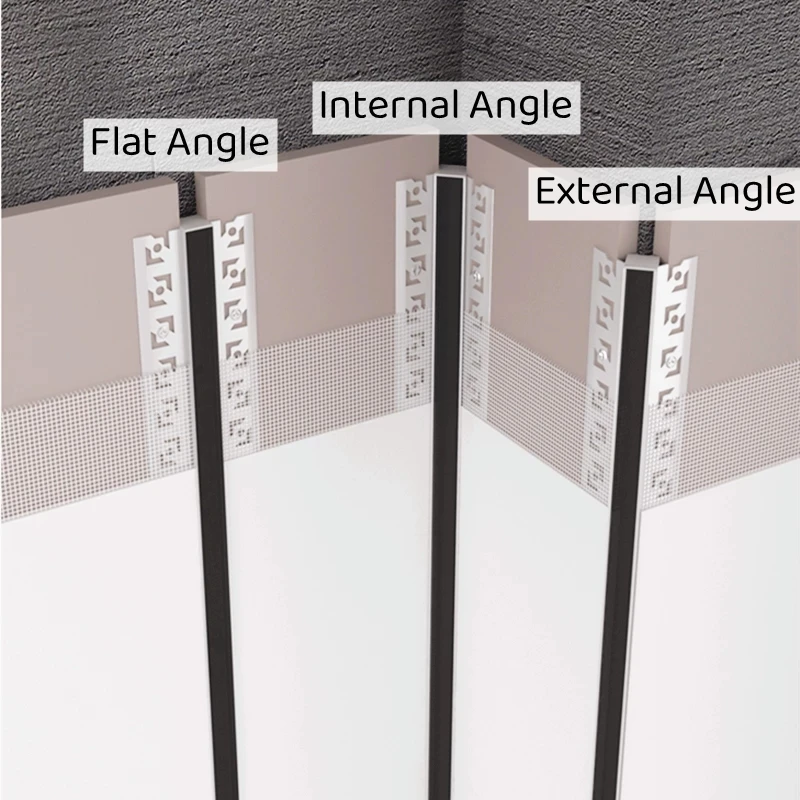 السقف العلوي الزاوية بلا حدود الألومنيوم الشخصي PC قناة منتشرة غرفة المعيشة راحة السقف الجبس دريوال الصلب قطاع الضوء #5
