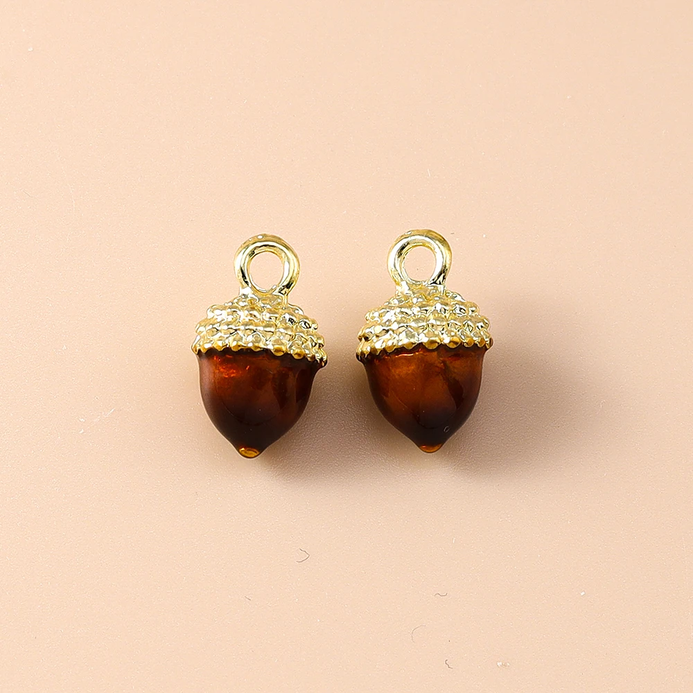 5 Stück Niedliche Gemischte Obst- und Gemüseanhänger: Kirsche, Traube, Mais - Emaille-Charms für DIY Schmuckherstellung, Halsketten und Ohrringe – Detail 40
