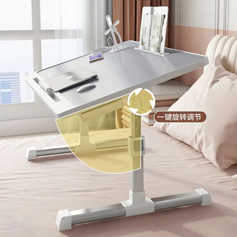 Foldable and multifunctional household bed table, lazy person computer table, study desk, minimalist dormitory artifact