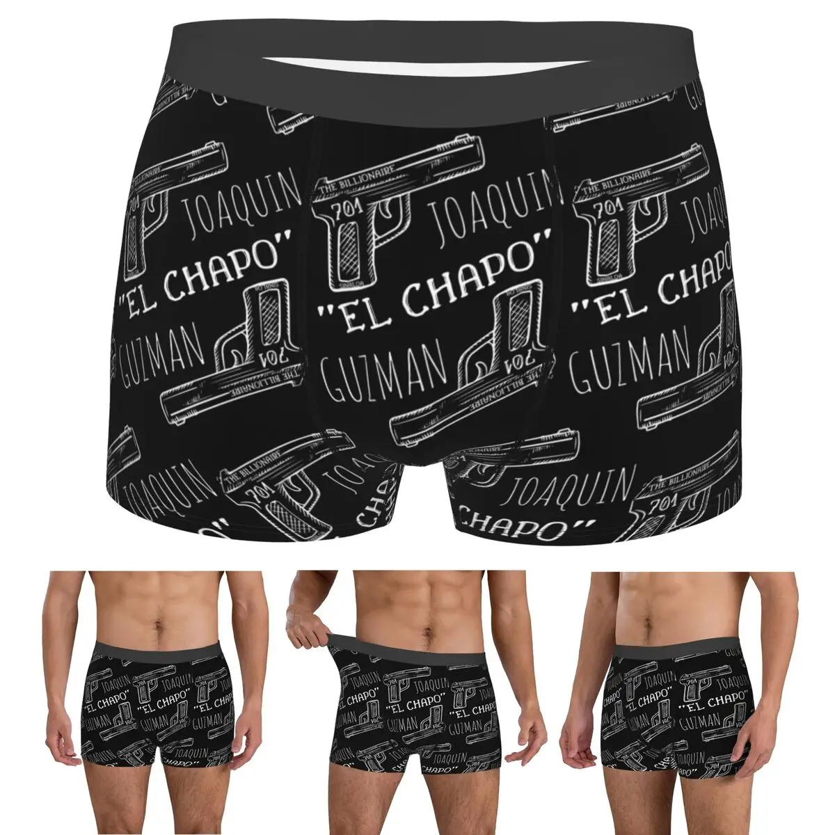 

Boxer Underpants Shorts Joaquin El Chapo Guzman Narcos Crime TV Pablo Escobar Panties Men's Ventilate Underwear for Homme Man