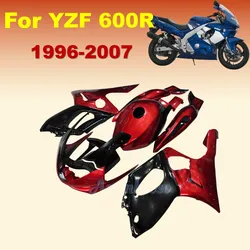 ヤマハ用赤と黒のフェアリングセット,yzf600r,2002, 2003, 2004, 2005, 2006, 2007,yzf 600r,96, 97, 98, 99, 00, 01, YZF-600R