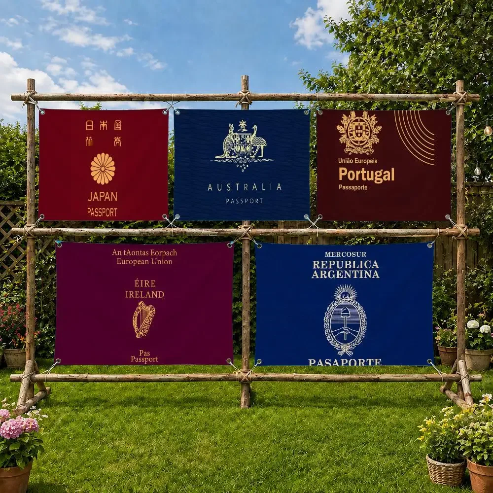 Ireland Argentina Colombia Portugal Passport Flag Soft skin-friendly Durable Tapestry Outdoor party Home living room Decoration