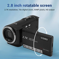 Video Camera Camcorder Electronic Image Stabilization 50MP 2.7K HD Digital Video Camera with 1/4 Inch Threaded Hole for Wedding