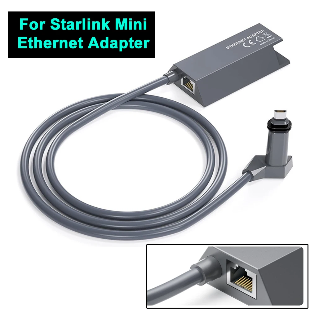 Starlink V2 라우터용 이더넷 어댑터-RJ45 포트 Starlink V2 액세서리용 인터넷 전력선 전송 커넥터
