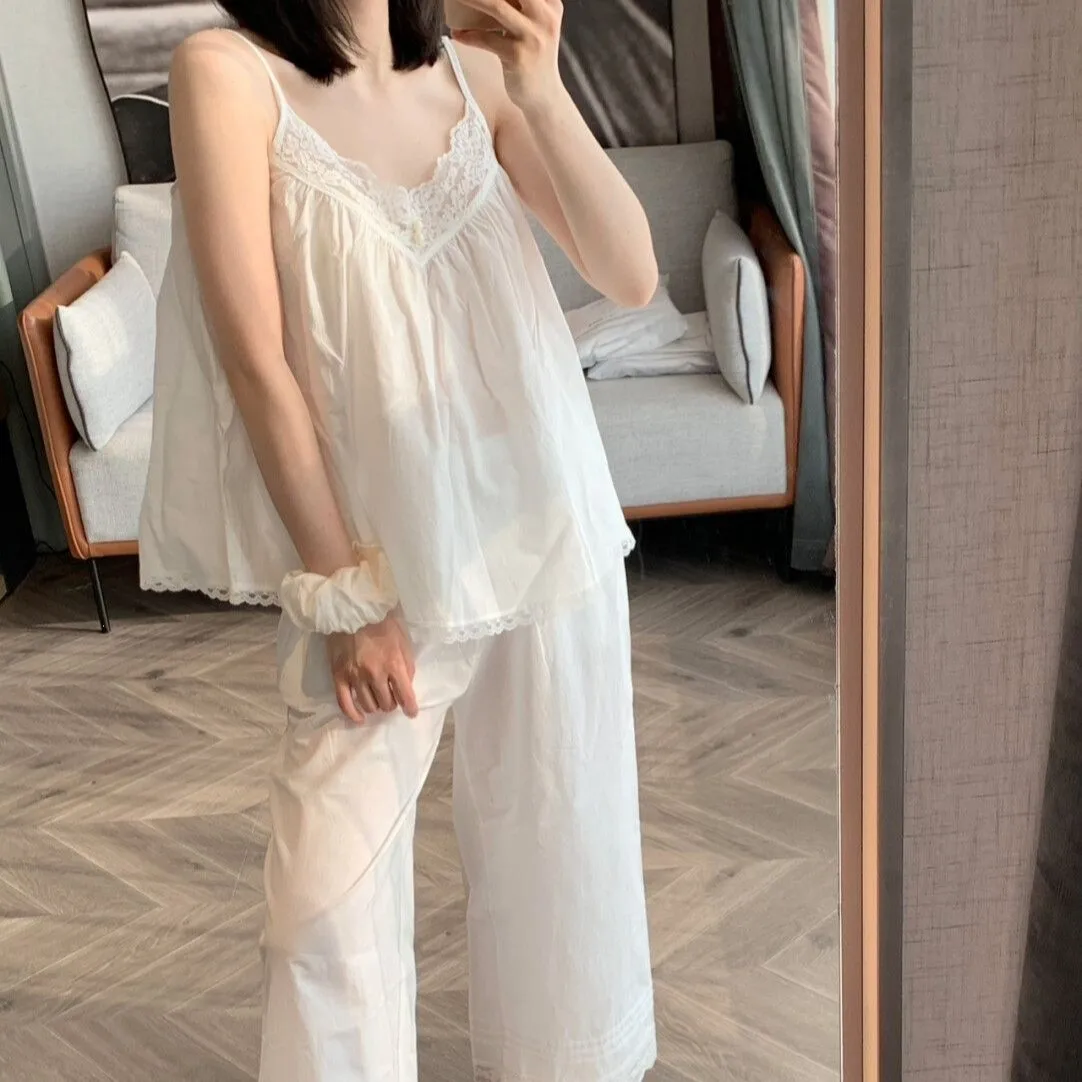 Suspender Pajamas Women's Summer 2026 New Unique Loose Loungewear Set