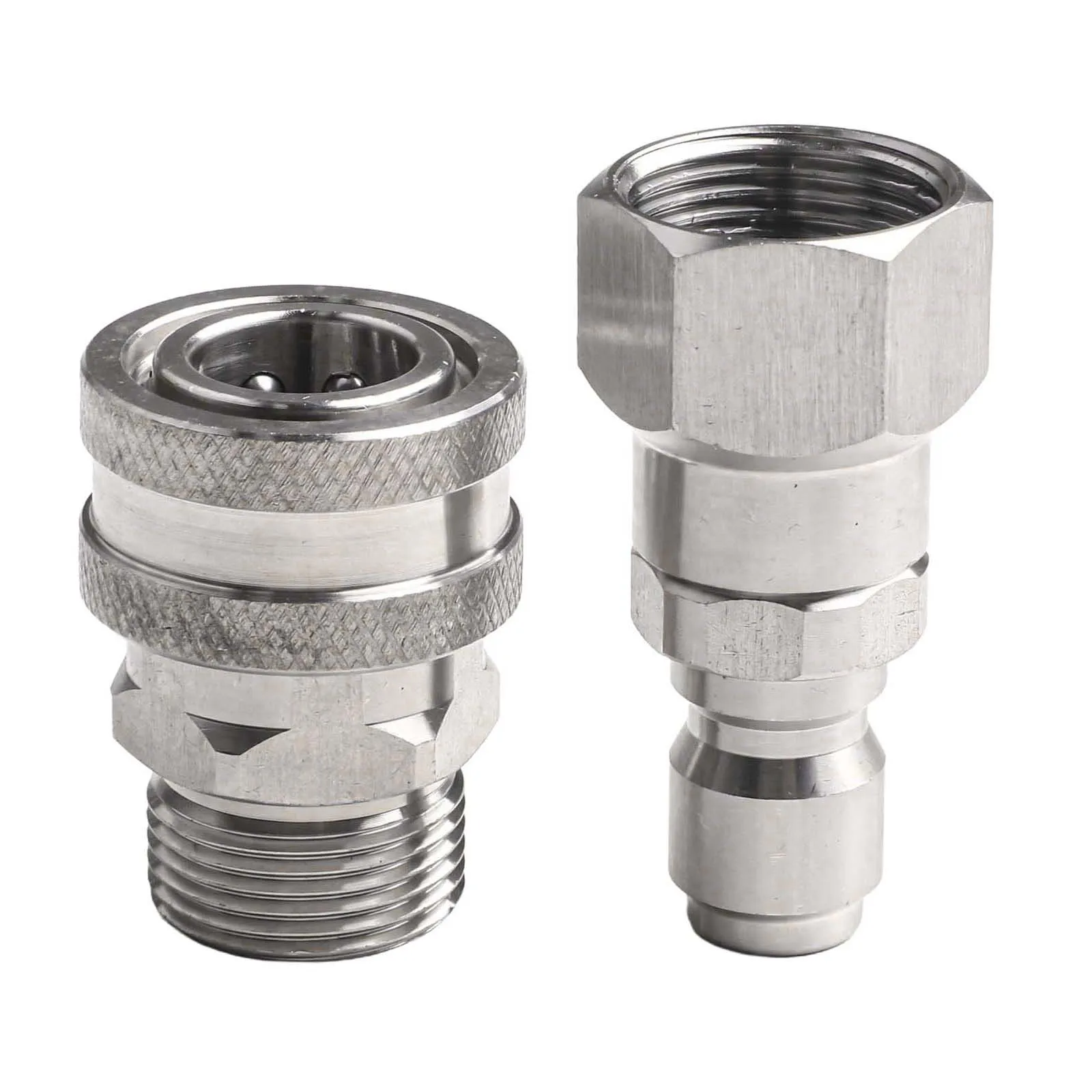 2/4 pces npt 3/8 Polegada macho fêmea conector rápido kit adaptadores de arruela de pressão m22 rosca adaptador de arruela de pressão de aço inoxidável