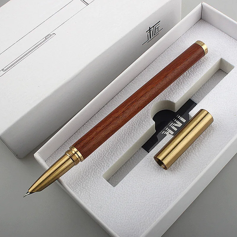 High Quality Fashion wood Fountain Pens 0.38/0.8mm Curved Nib Students Calligraphy Writing Tools School Office Stationery