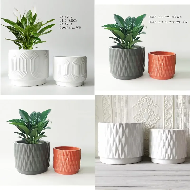 Custom Nordic Glazed Ceramic Vase Succulent Planter Pot Indoor Outdoor Garden Home Flower Decoration New Affordable