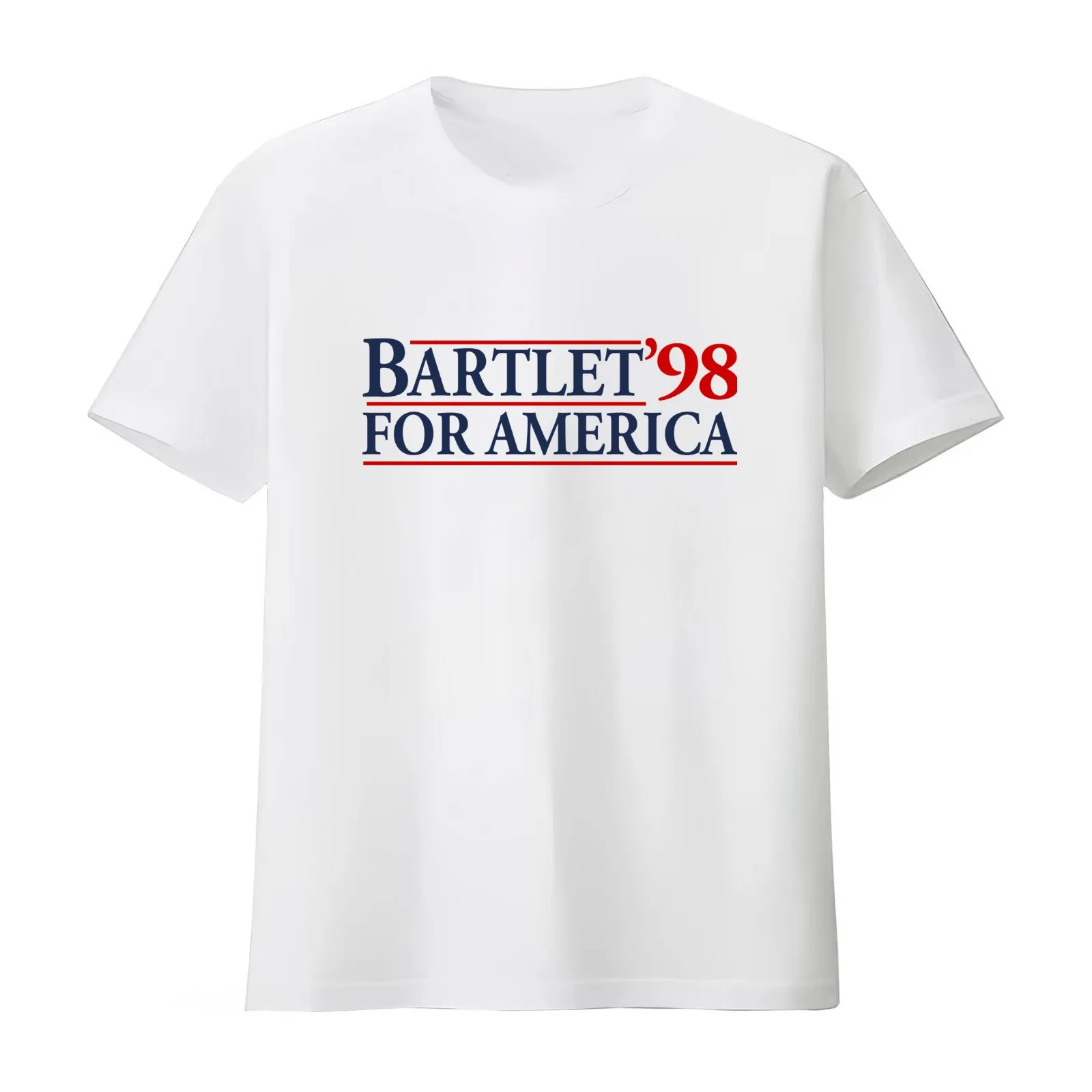 Bartlet for America Slogan T-Shirt Summer Casual Cotton Tee Oversized Streetwear Tops Vintage Graphic Print Unisex Men Women