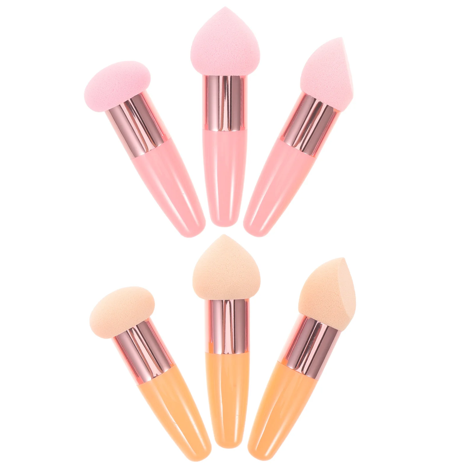 

6Pcs Beauty Egg Sponge Set Soft Reusable Makeup Blenders for Foundation Concealer Powder Seamless Blend Daily Salon Use