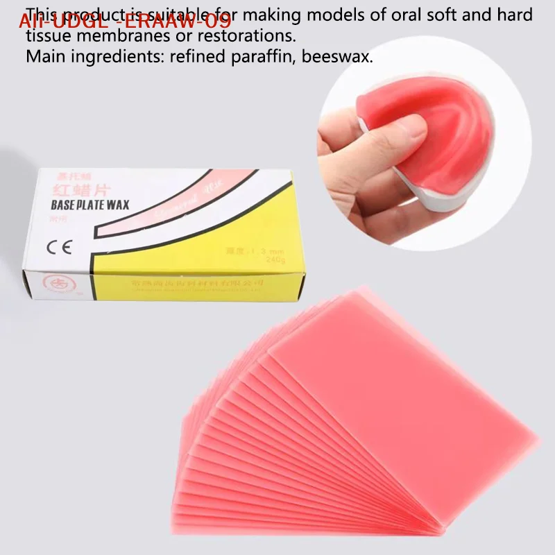 15Pcs/box Dental Lab Base Plate Soft Hard Red Dental Wax Sheets Dental Supply Teaching Model Dentistry Auxiliary Material