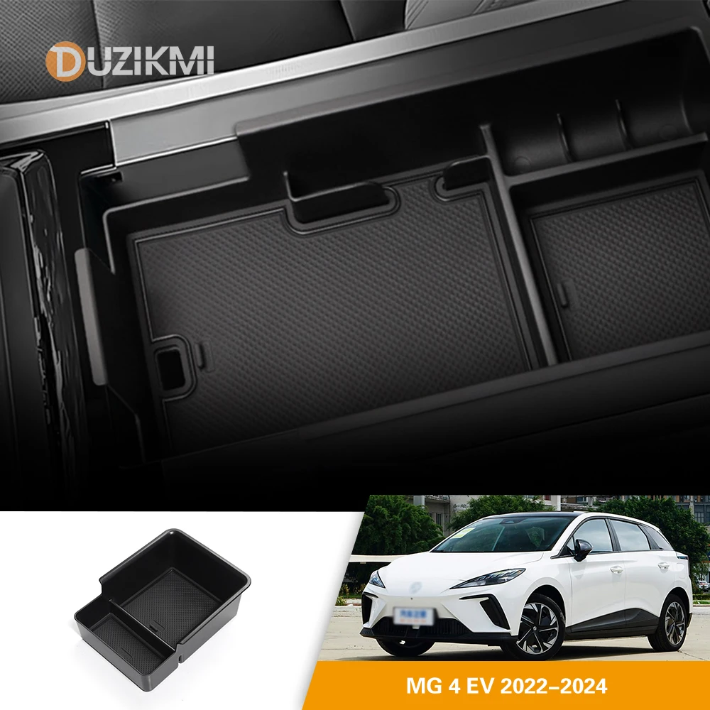 For MG 4 MG4 EV EH32 MuLan 2022 2023 2024 Car Center Armrest Storage Box Container Tray Organizer Case Interior Accessories