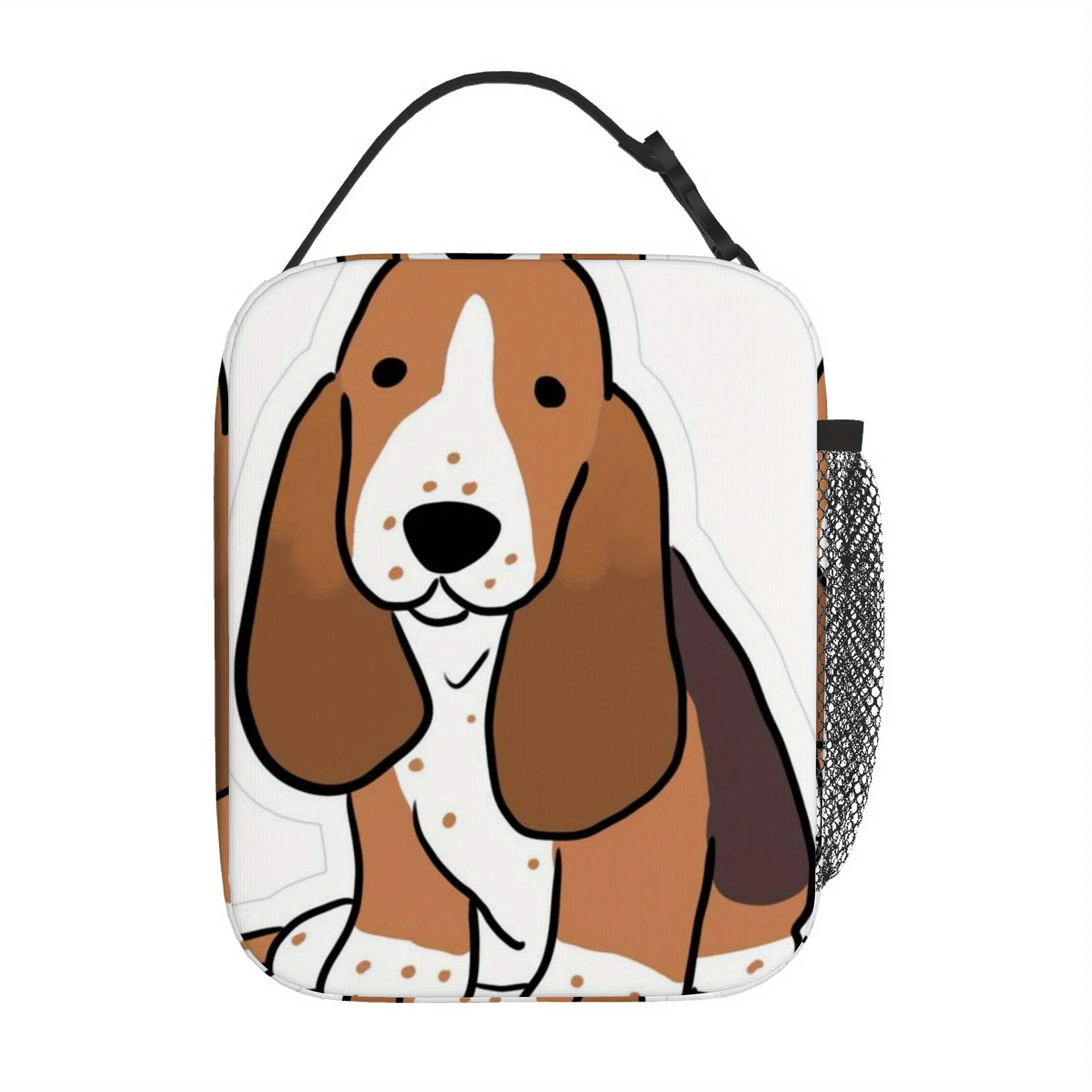 1pc, Cute Cartoon Dog Sticker Printed Thermal Bag Insulation Lunch Box for Food Storage - Unisex Portable Reusable & Leakproof
